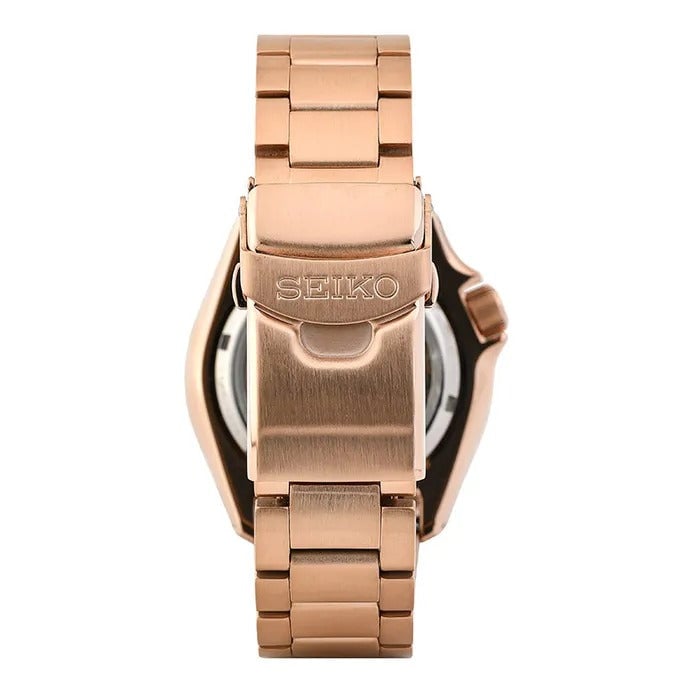 Seiko 5 Sports 55th Anniversary Limited Edition Rose Gold Dial Rose Gold Steel Strap Watch for Men - SRPK08K1 - Image 8